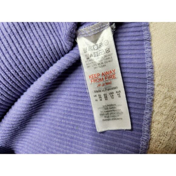 Rib Knit Crop Top Nasty Gal Lilac Purple Sz. 12 - Picture 6 of 7